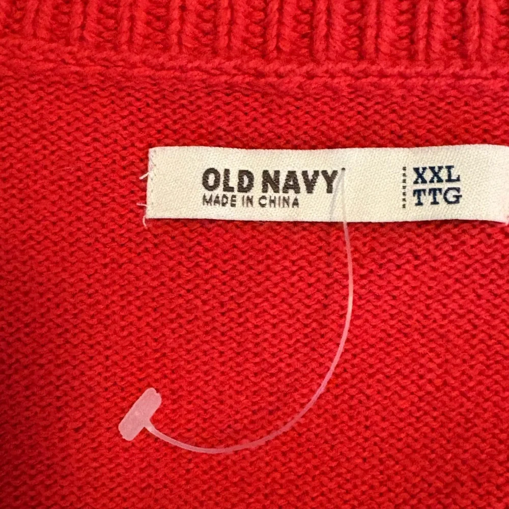 Old Navy Retro Vibrant Red Knit Cardigan NWOT
